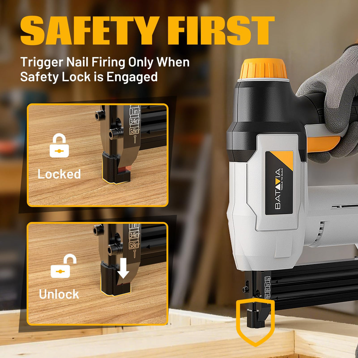 20V Cordless 18GA 2-in-1 Brad Nailer & Stapler L4869