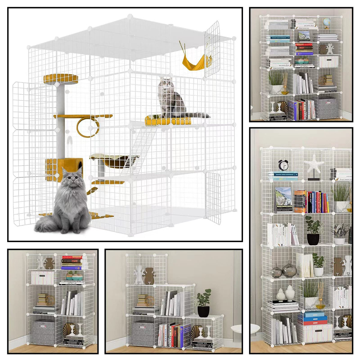 Large Cat Cage Detachable Metal Wire Playpen E29323