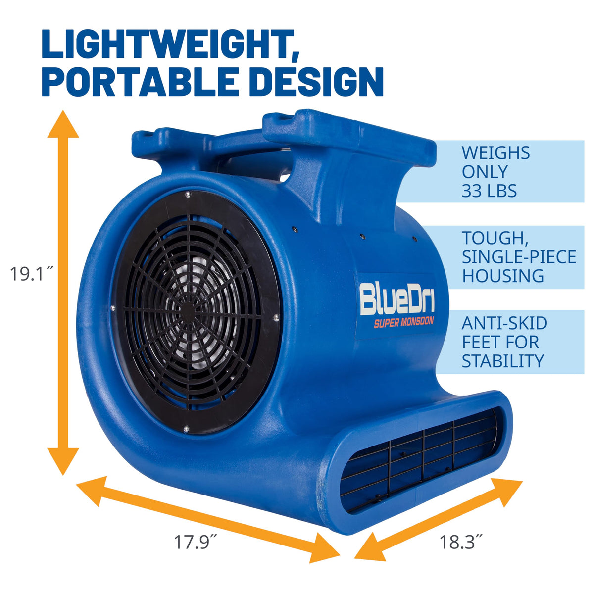 1 HP 4050 CFM Air Mover Blower Fan J84847