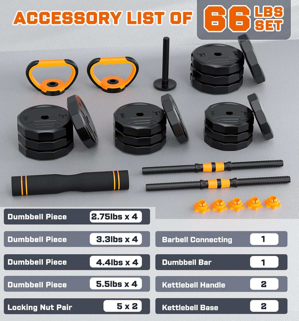 Adjustable Dumbbell Set with Connector T20623