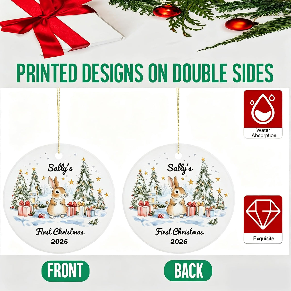 Baby First Christmas Ornament 2026 E2155