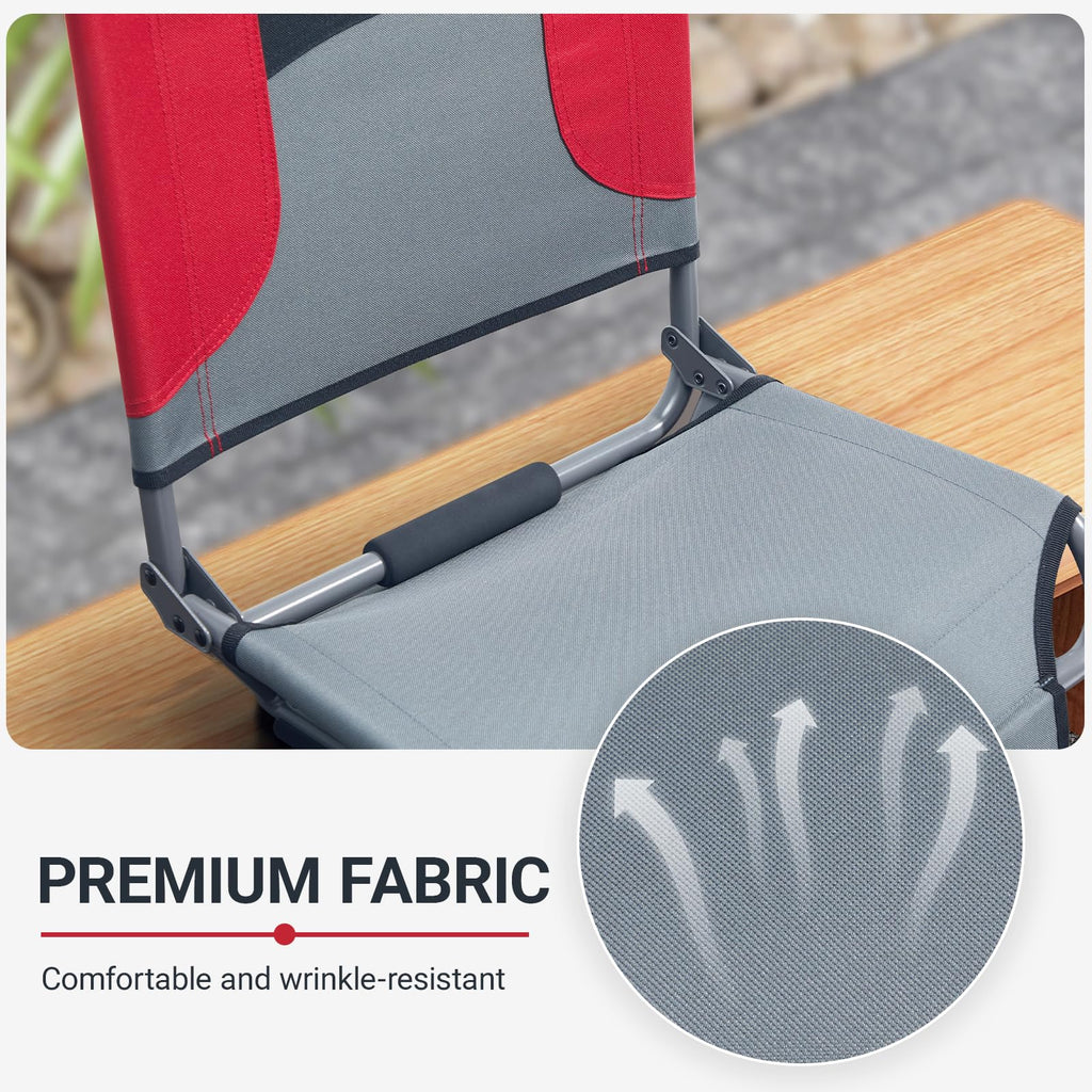 Folding Stadium Seats with Back Support, 2 Pack F821487