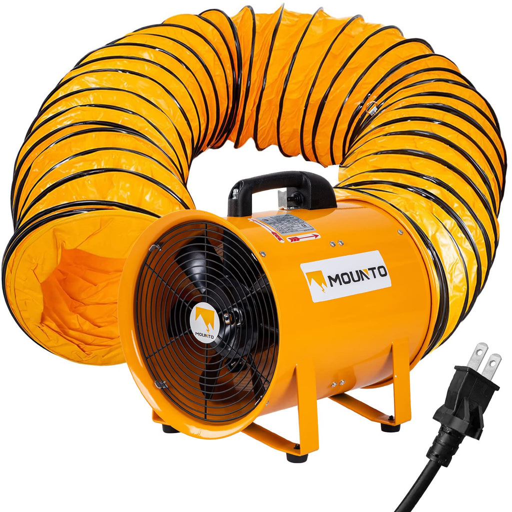 12-Inch Heavy Duty Cylinder Axial Fan with 25-Foot Vinyl Hose X863