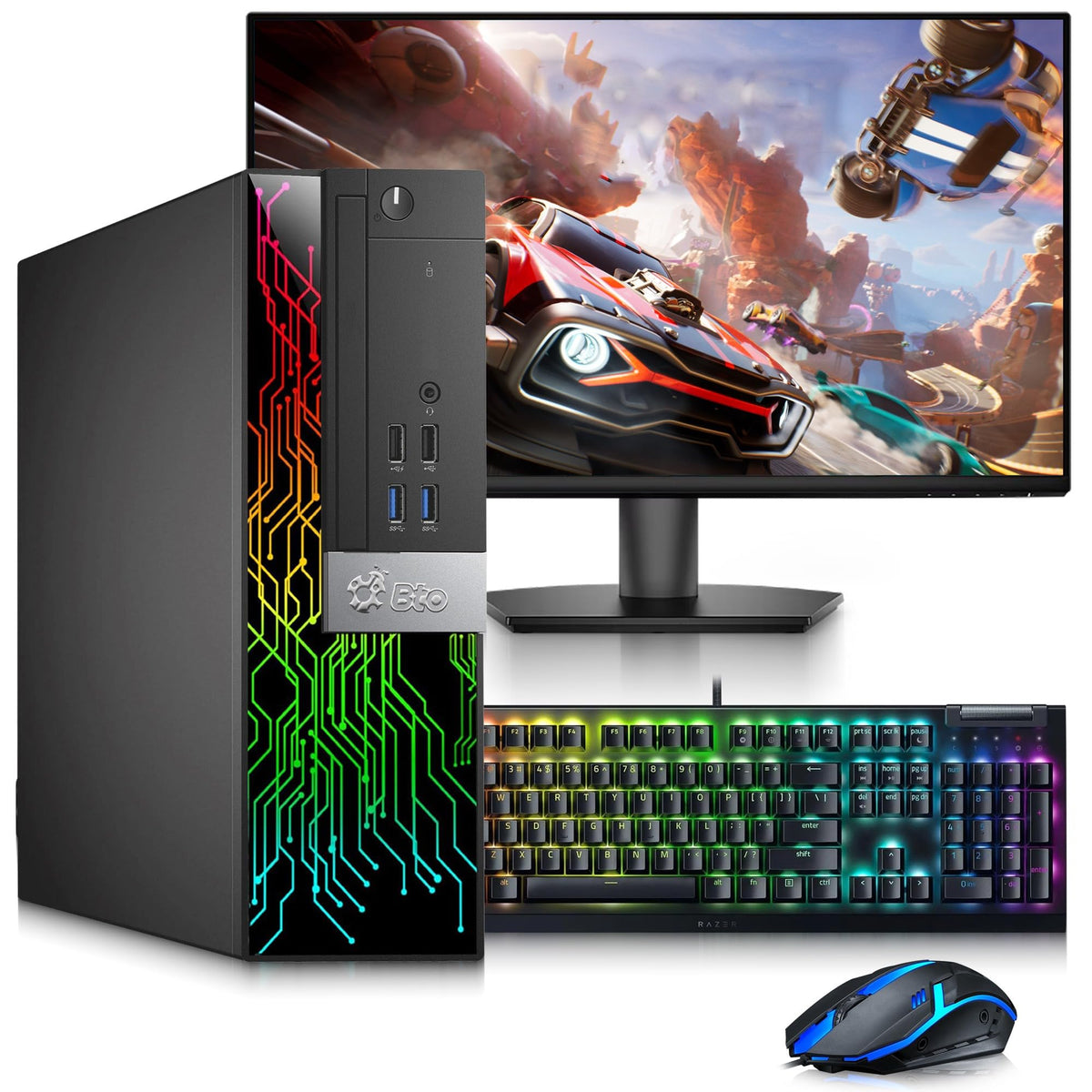 SFF Desktop Computer Intel Core i5 16GB RAM 128GB SSD 500GB HDD GT 1030 Gaming PC A28741