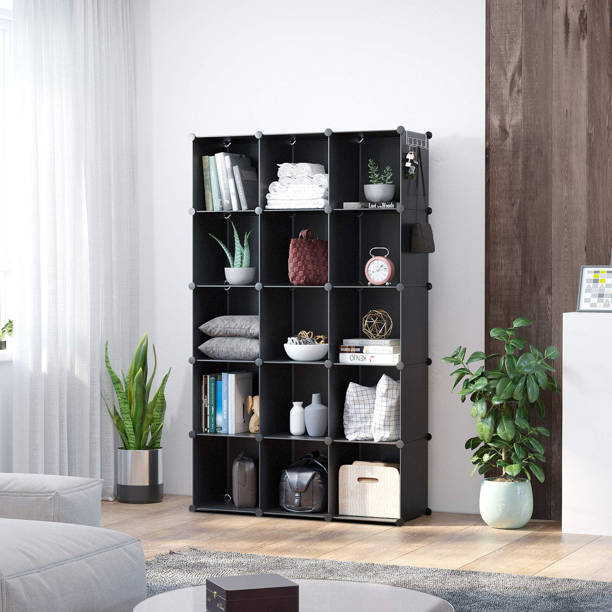 16 Cube Black Storage Organizer A45674