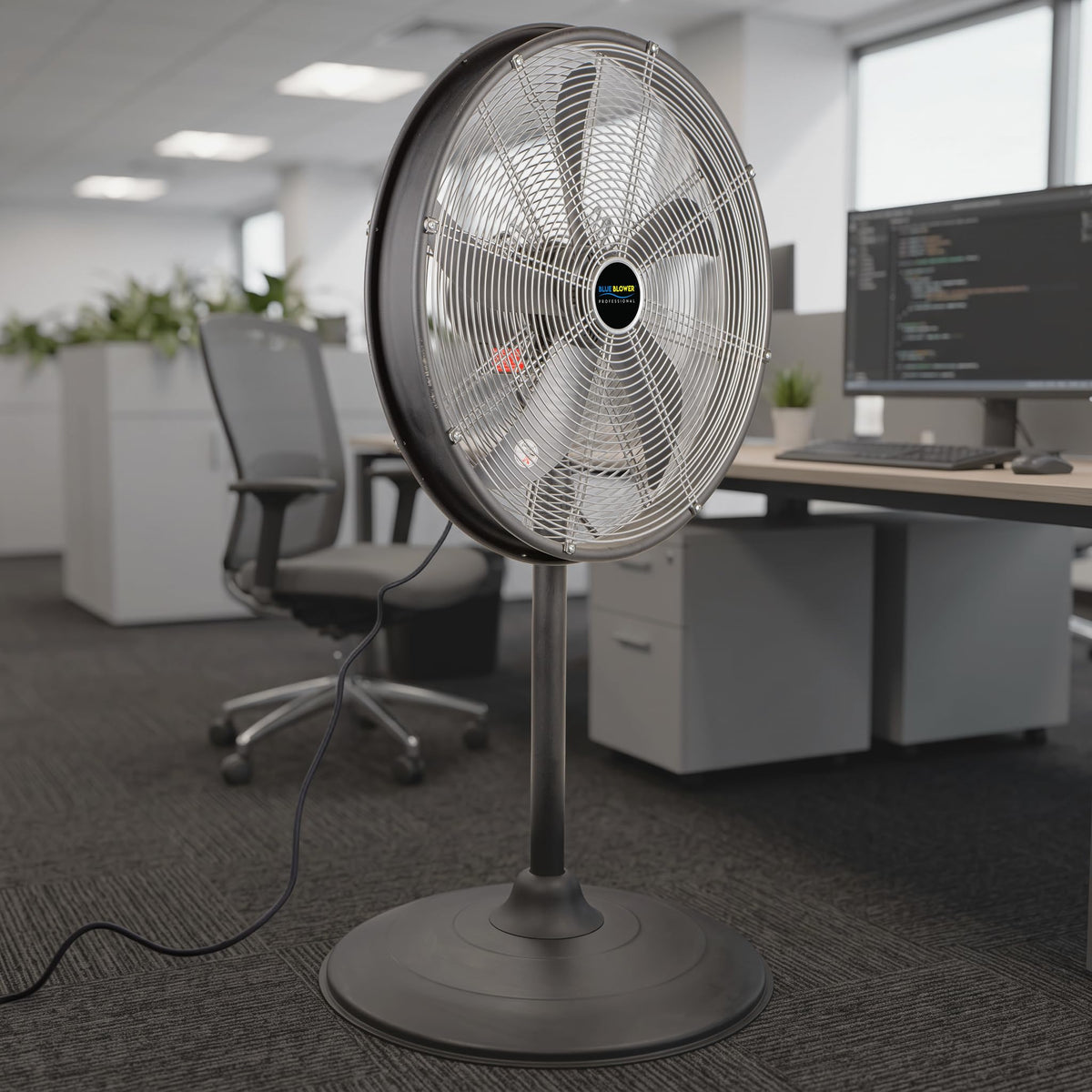 Blue High Velocity Oscillating Pedestal Fan G531718