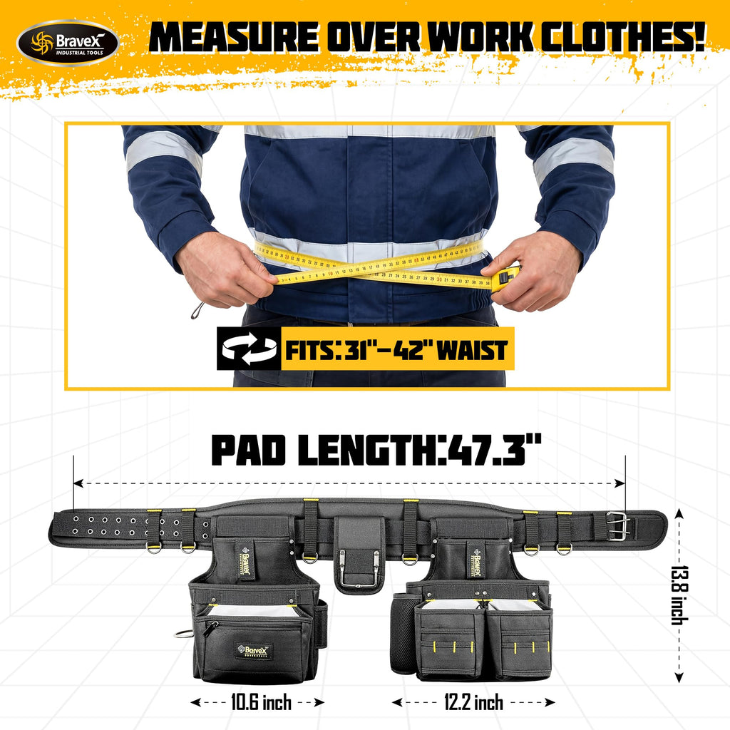 Tool Belt Suspenders 20 Bags 1200D Ballistic Nylon S956273