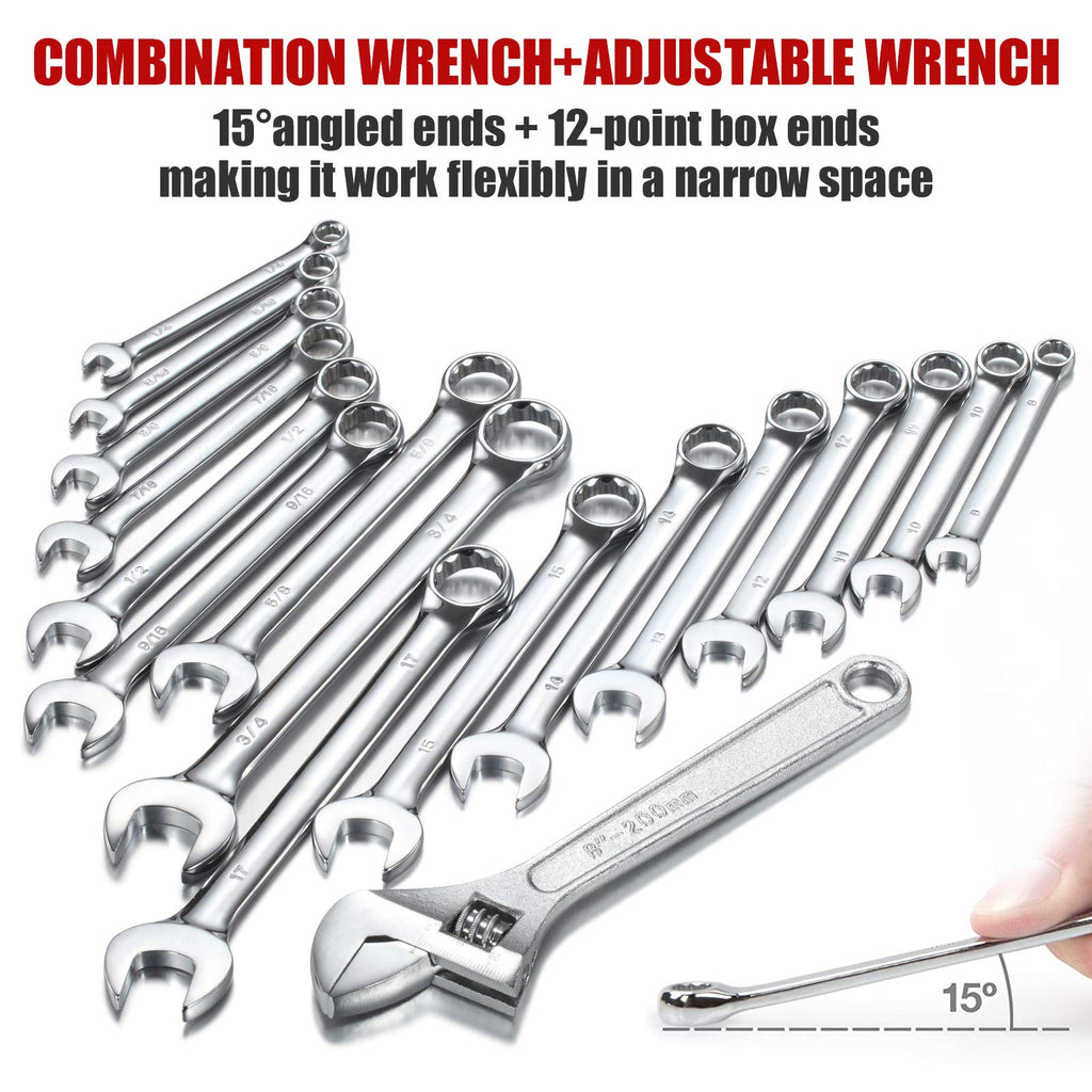 438-Piece Mechanics Tool Set with 3-Drawer Metal Box C973539
