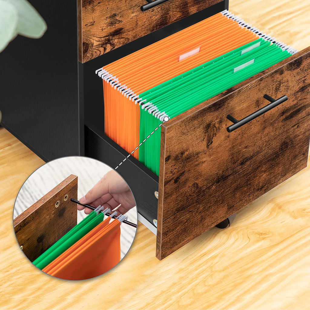 3 Drawer Wood File Cabinet V843164