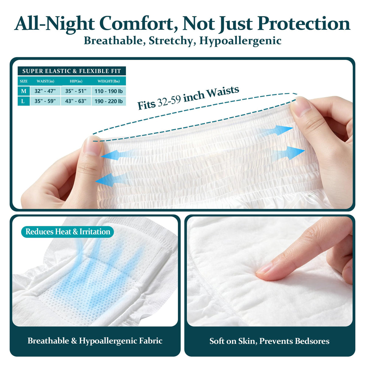 Leak Proof Adult Urine Pants with Urine Bag Y702993