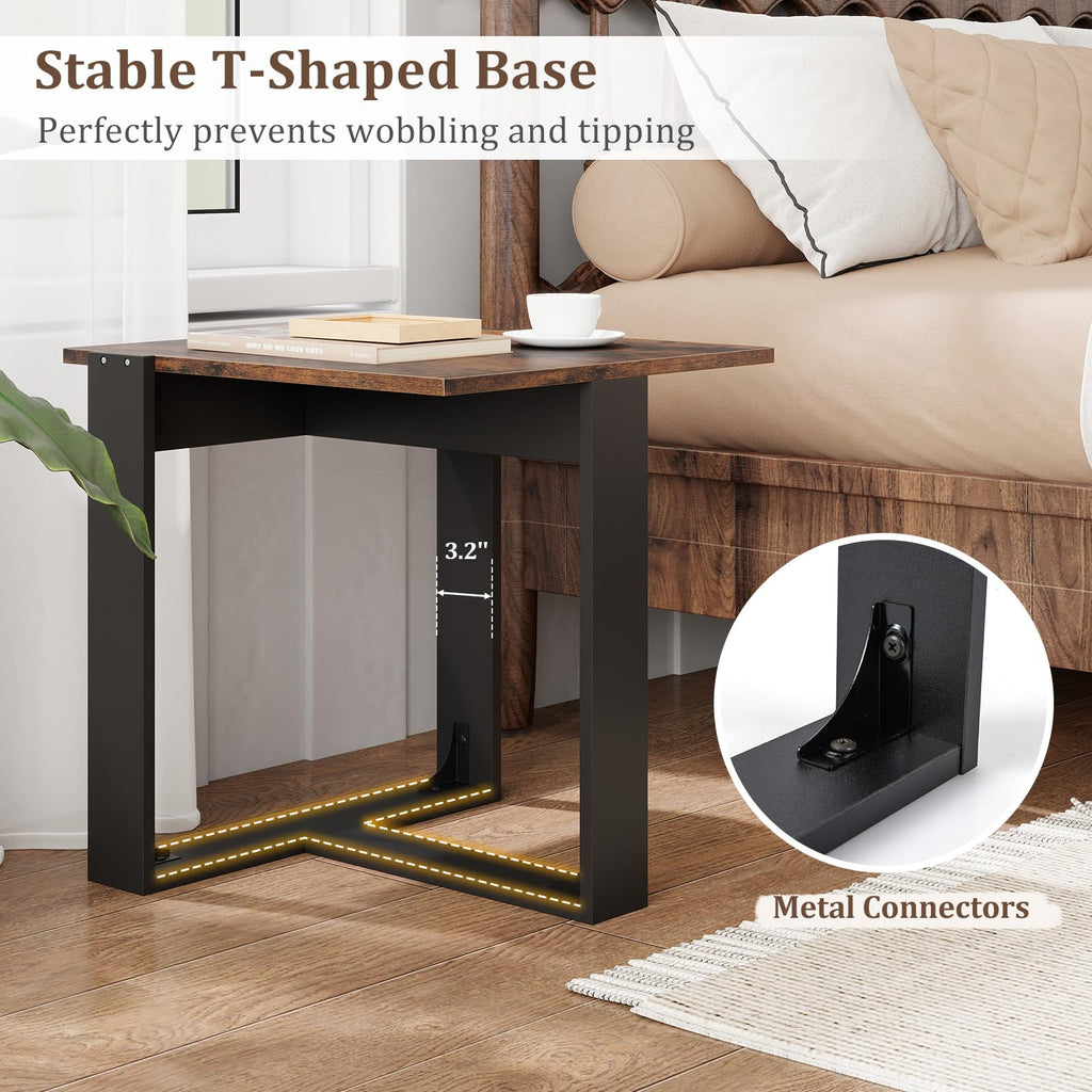 Set of 2 Square Wood Side Tables L699243