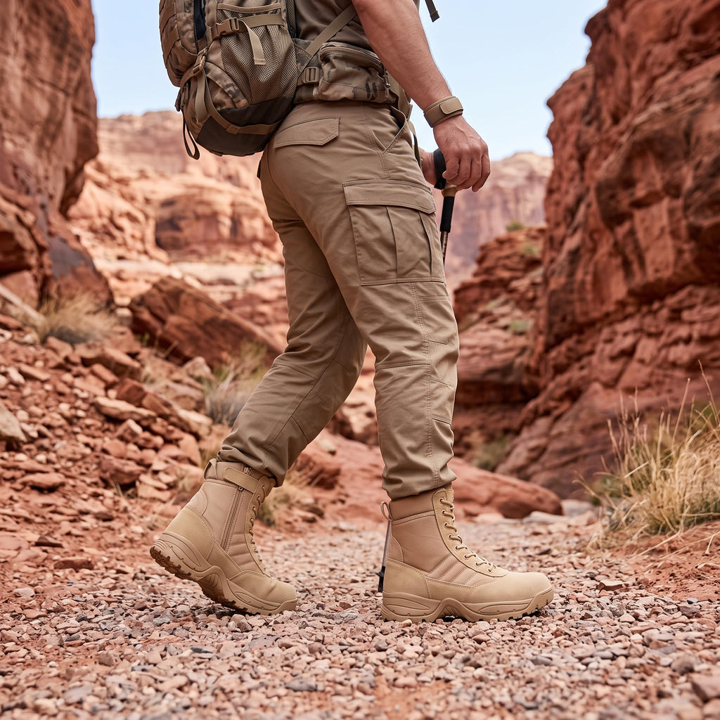 Men's Side Zipper Tactical Work Boots I738
