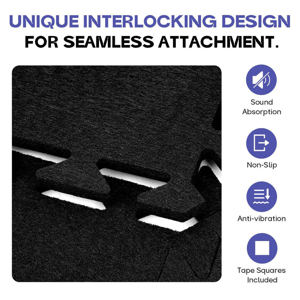 88 Key Full-Weighted Digital Piano and 18 Pcs Interlocking Floor Mats M733955