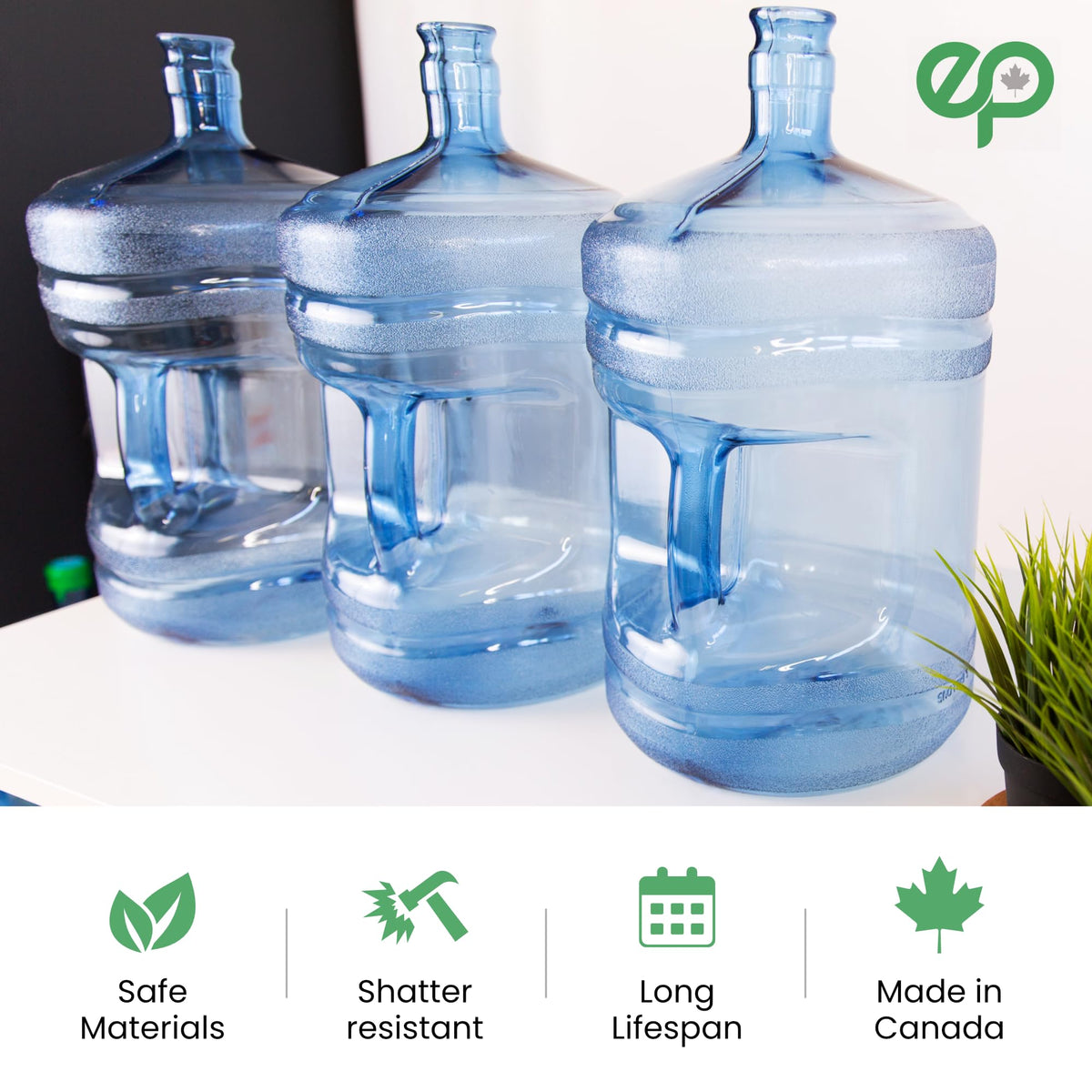 5 Gallon Reusable Plastic Water Jug X18579