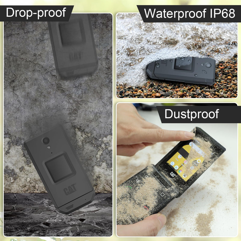 16GB 2.8" Touchscreen Rugged Android 11 IP68 Water Resistant 4G LTE Smart Flip Phone A63745