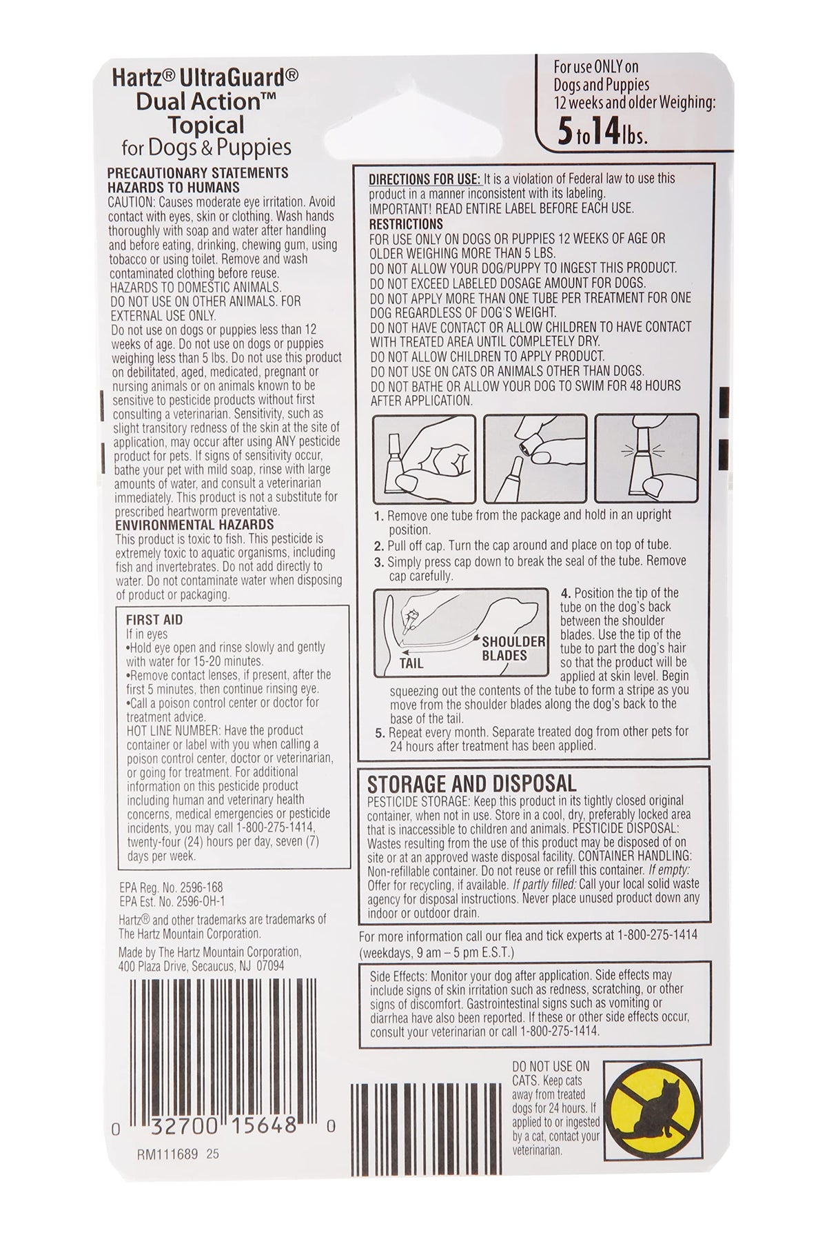 Flea & Tick Topical Dog Treatment 6 Months 5-14 Pound Dogs 6-count J609648