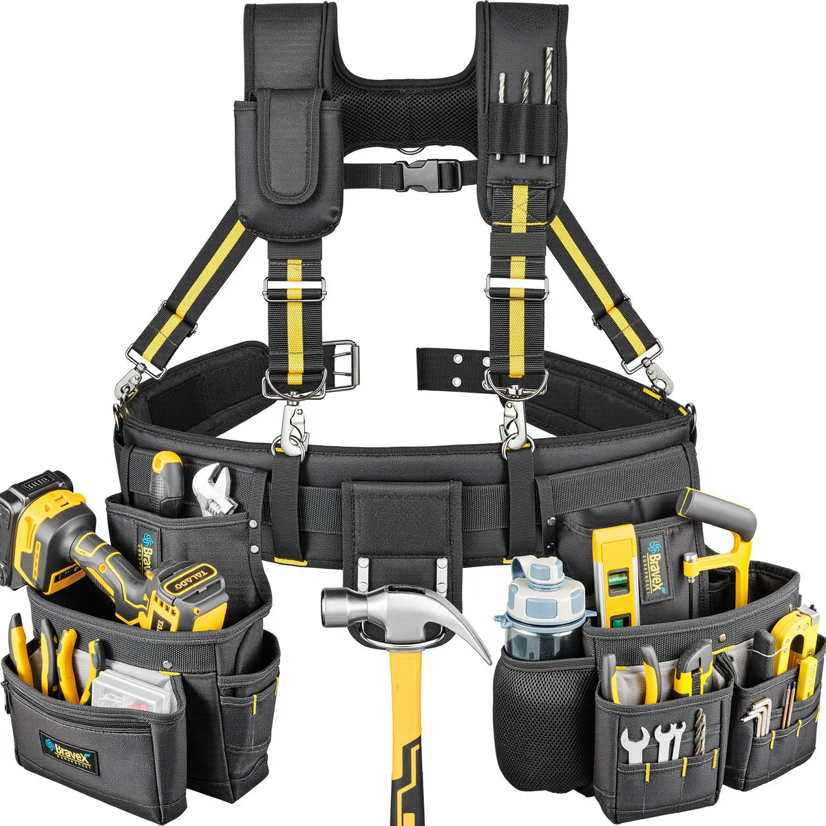 Tool Belt Suspenders 20 Bags 1200D Ballistic Nylon S956273