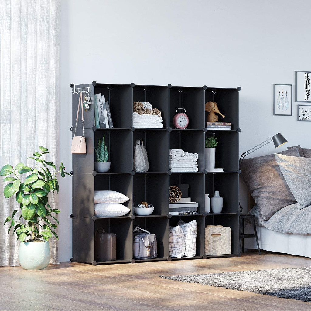 16 Cube Black Storage Organizer A45674