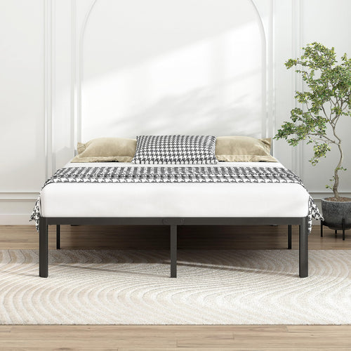14 Inch Queen Size Black Metal Platform Bed Frame Q146959