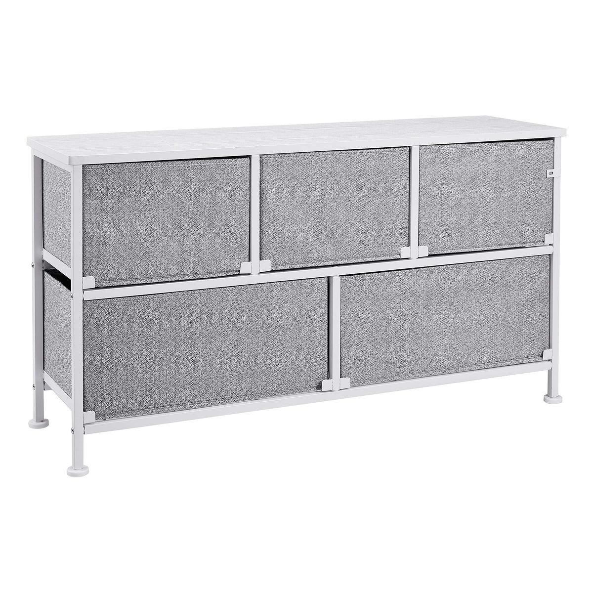 White 5-Drawer Fabric Storage Organizer Z428291